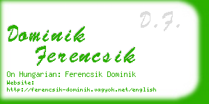 dominik ferencsik business card